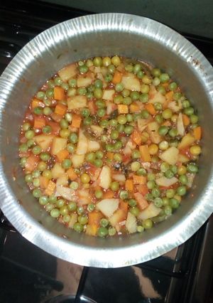 A picture of Green peas stew.