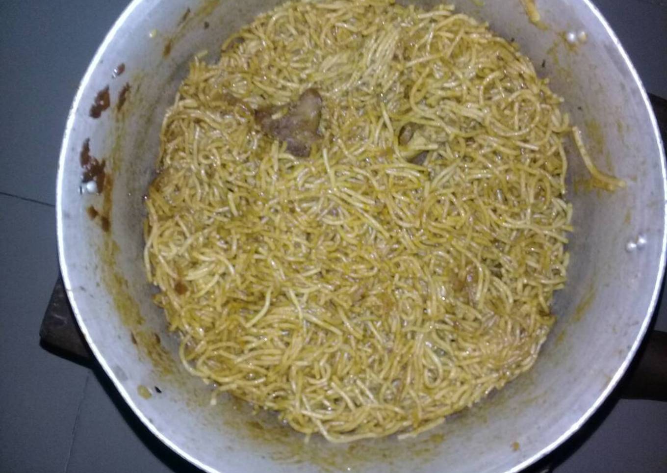Spaghetti and chicken