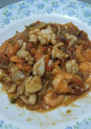 Foto resep Udang cumi masak jahe
