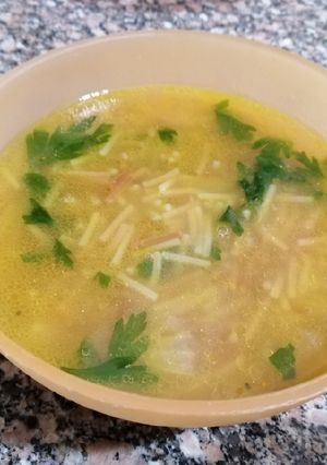 صورة لوصفة شوربة الشعيرية