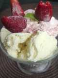 Helado cremoso de limón