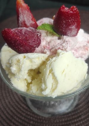 Una foto de Helado cremoso de limón