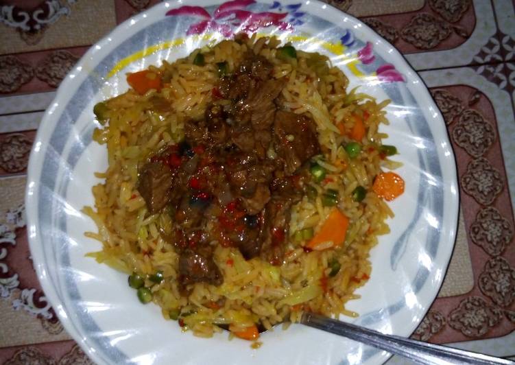 Recipe of Favorite Fried rice and paper meat