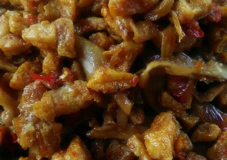 Bagaimana Membuat Tahu+Bakso+jamur tiram masak pedas, Enak