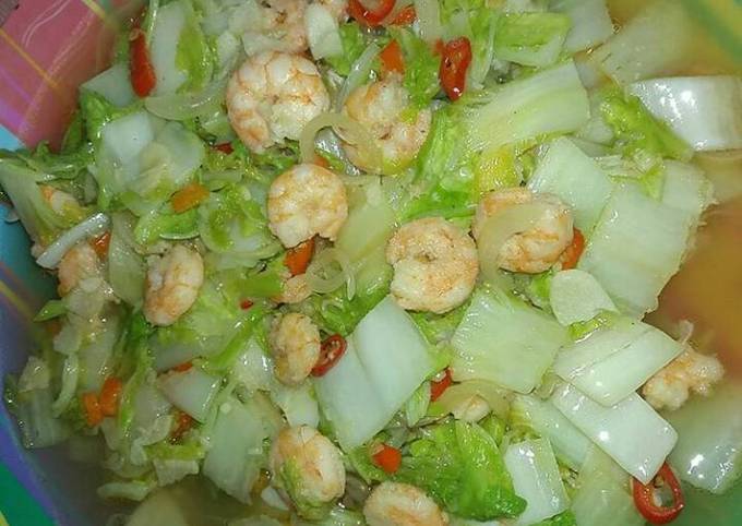 Resep Tumis Udang Sawi Putih Oleh Niza Wulandari Cookpad