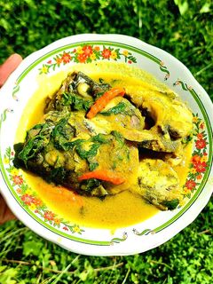 Foto resep Kepala Ikan Tenggiri Kuah Kuning