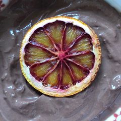 A picture of Chocolate orange mousse - vegan.
