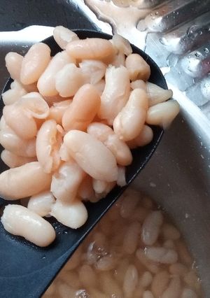 Una foto de Porotos cocidos en olla a presión
