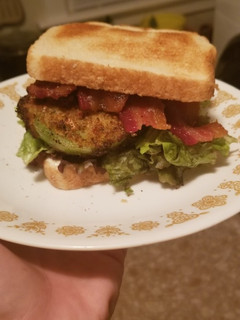 A picture of Fried Green Tomato BLT Sandwiches & Sliders.