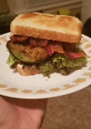 A picture of Fried Green Tomato BLT Sandwiches & Sliders.