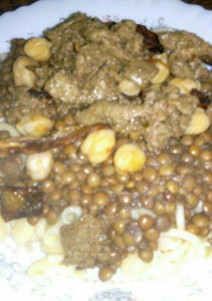صورة لوصفة كشرى مصرى بالكبدة
