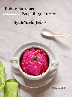 Foto resep Bubur Sumsum Buah Naga Lumer (Kuah Sereh Jahe)