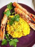 Risotto con scampi e zafferano