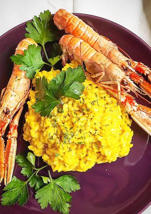 Foto di Risotto con scampi e zafferano