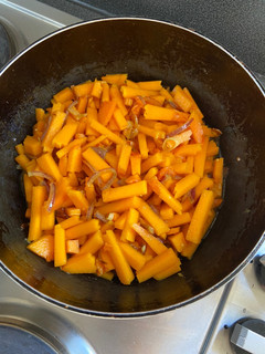 A picture of Pumpkin bhaji #cookeverypart.
