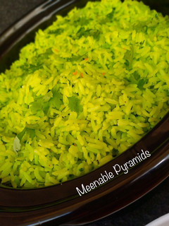 A picture of Coriander Rice#iamactive#Ilovecookpad.