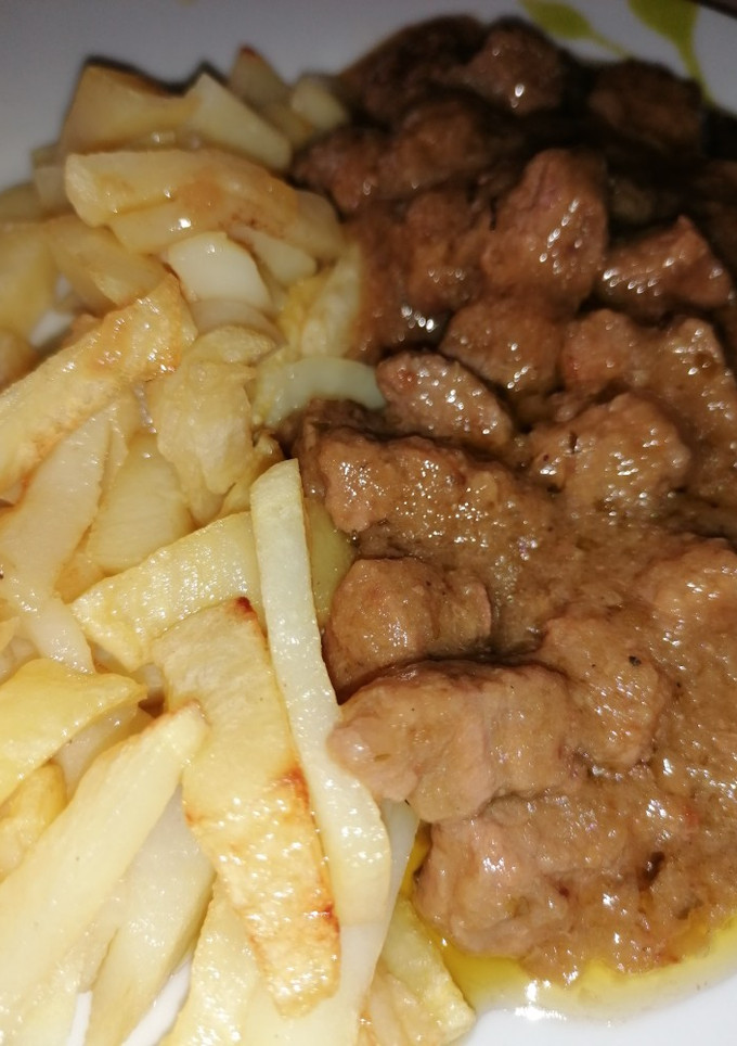 Una foto de Ternera en salsa de cerveza