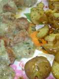 Papines con salsa de puerros y pulpetines