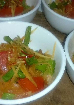 Foto resep Salad Pepaya Hijau Ala Thailand