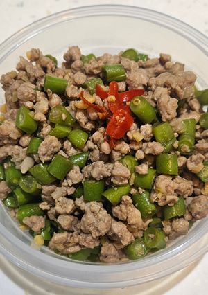 絞肉四季豆(在冰箱裡謎食#25) 的食譜成品照片