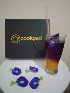 Foto resep Es Telang sirup jeruk