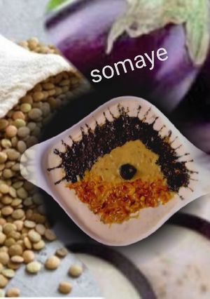 عکسی از دستور آش بادمجان و عدس، خوشمزهههه😋