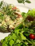 Cocina para pareja: Tartare de kanikama y palta con mix de verdes