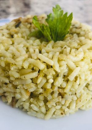 Una foto de Arroz verde Loren