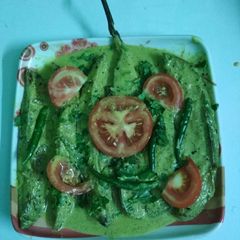 A picture of Sorse begun(eggplant mustard curry).