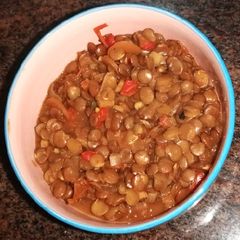 A picture of Creamy lentils.