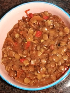 A picture of Creamy lentils.