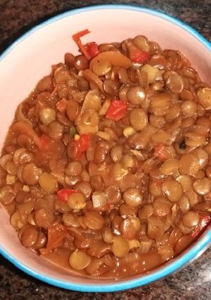 A picture of Creamy lentils.
