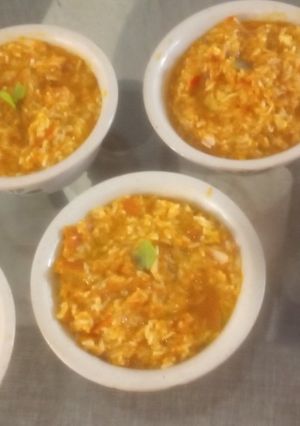 Una foto de Arroz con auyama y pollo al estilo asopado