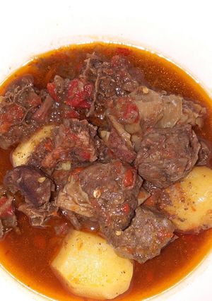 A picture of Offals pepper soup.