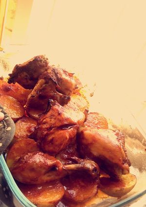 صورة لوصفة دجاج بالبطاطس