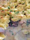 Fish pie with mushrooms