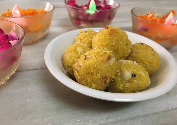 Steps to Prepare Favorite Kesar coconut ladoo