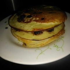 A picture of Chocolate chip loaded pancake.