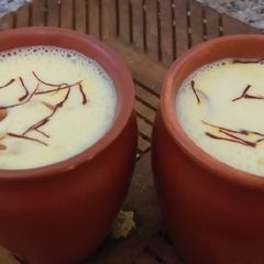A picture of Golden immuno kesar milk shake.
