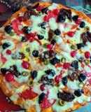 Pizza de colores Navideña