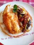 Pollo con chutney de cebolla, manzana y dátiles