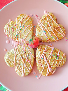 Una foto de Hot cakes de corazón 💗