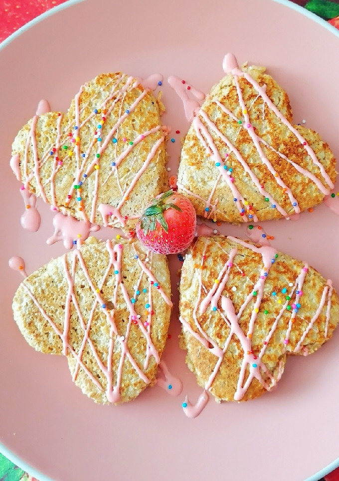 Una foto de Hot cakes de corazón 💗