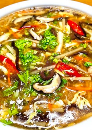 A picture of Hot and Sour Soup.