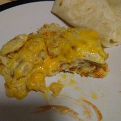 A picture of cheese omelette .
