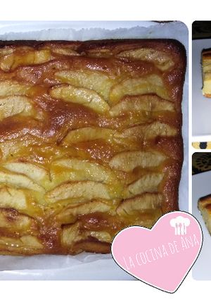 Una foto de Tarta de manzana cremosa con "cobertura gelatinosa" casera