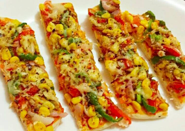 Recipe of Any-night-of-the-week Corn Capsicum Pizza Bites