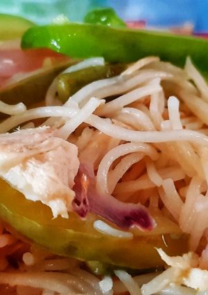 চিকেন ক্যাপ্সিকাম চাউমিন(Chicken Capsicum Chowmein recipe in Bengali) রেসিপির প্রধান ছবি