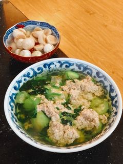 Hình của món Tuần 14: Canh cua mồng tơi và mướp.