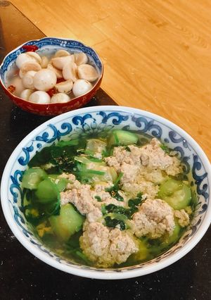 Hình của món Tuần 14: Canh cua mồng tơi và mướp.